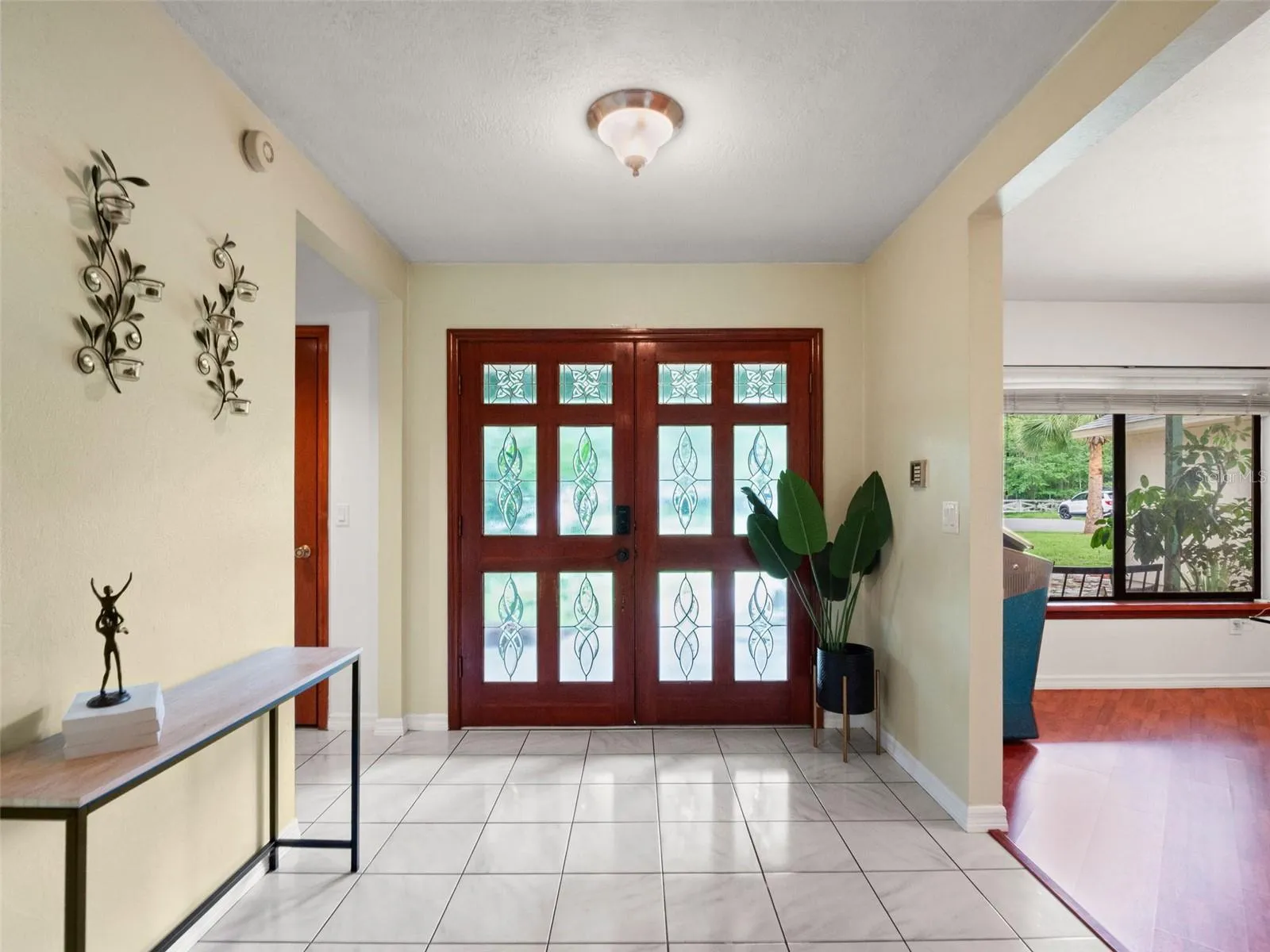 Spacious Foyer with Double Glass Entry Doors
