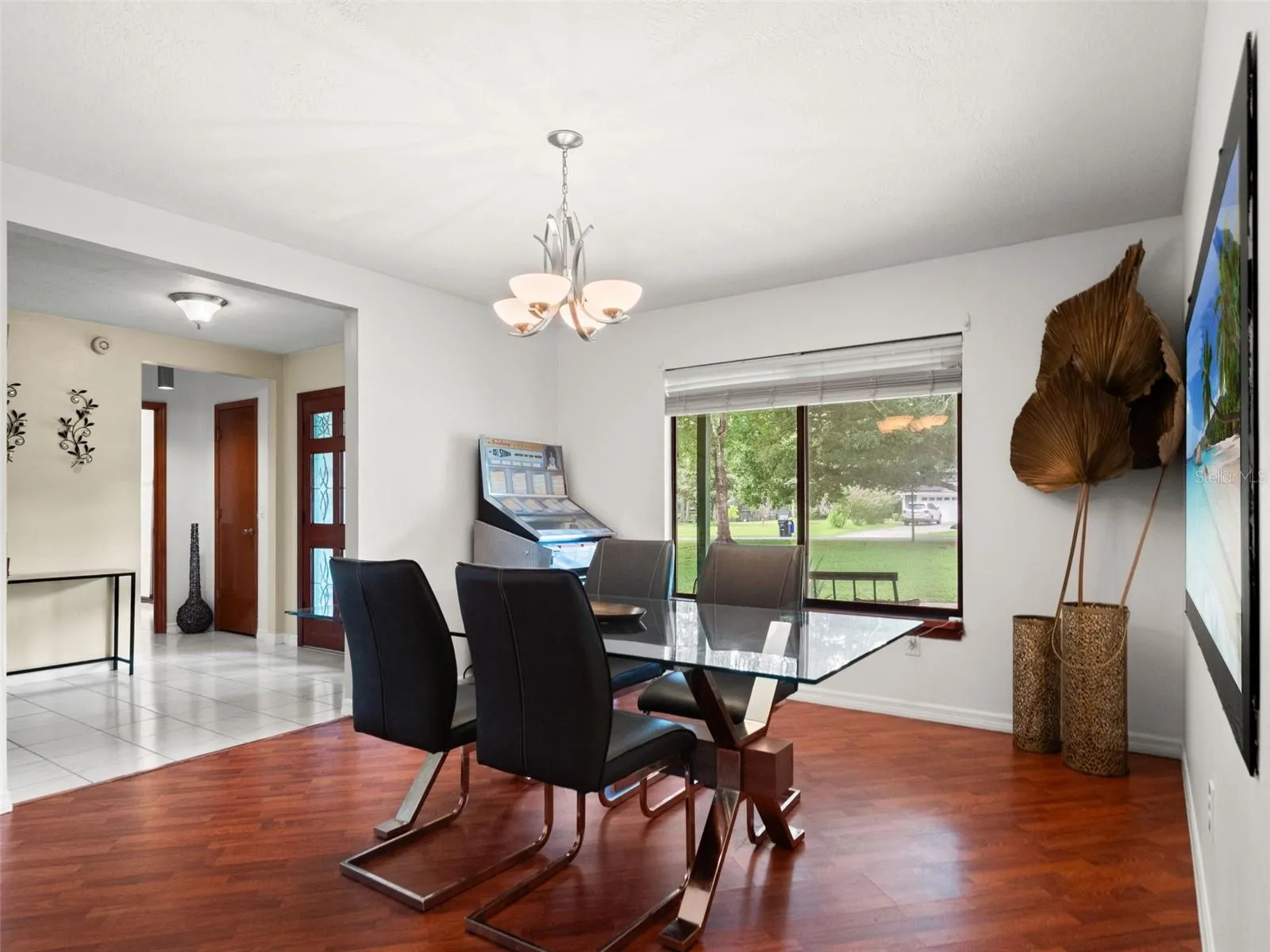 Bright Dining Room with Views of The Front Grounds