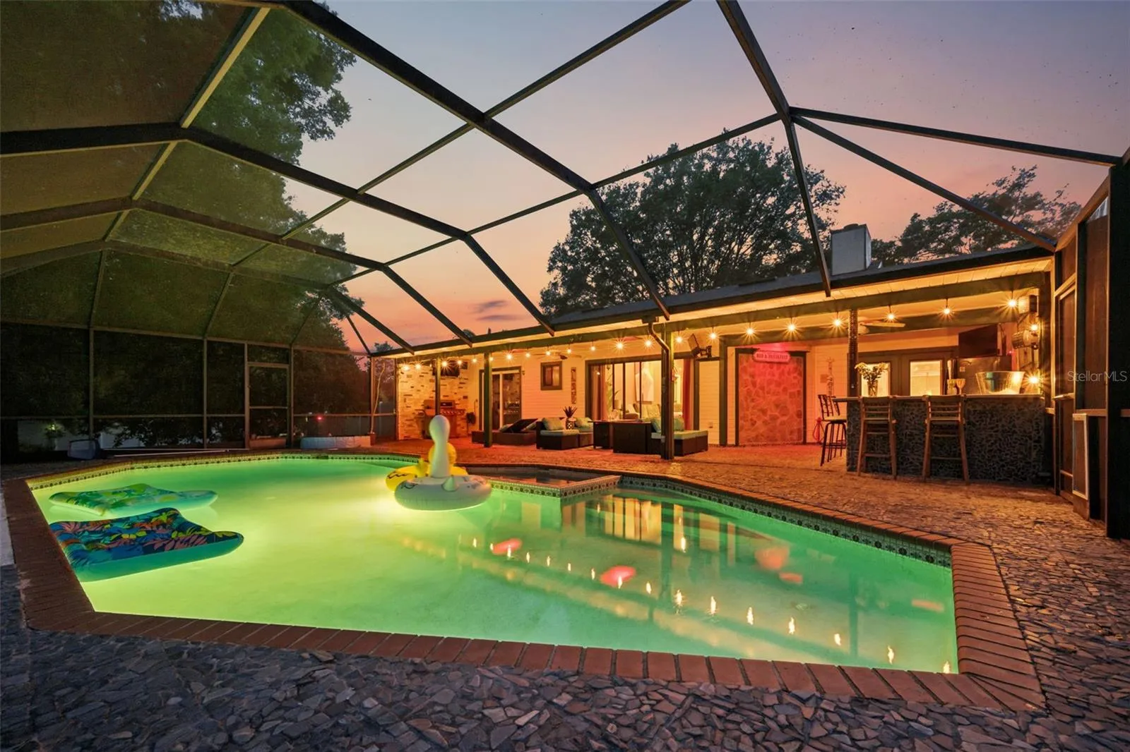 Pool Night view