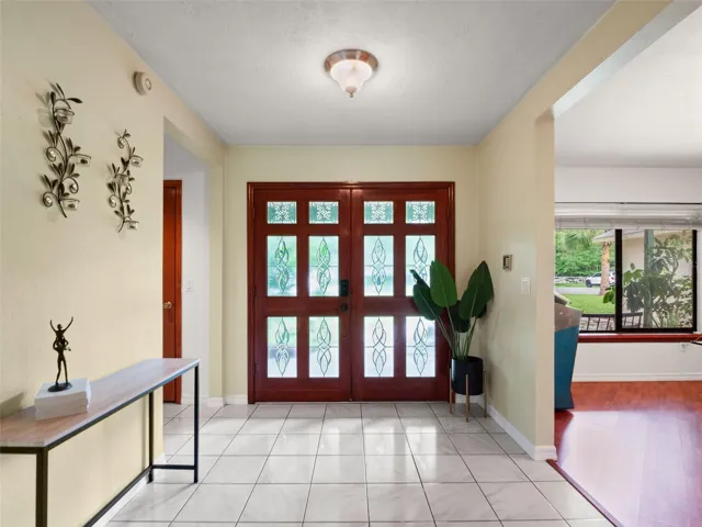 Spacious Foyer with Double Glass Entry Doors