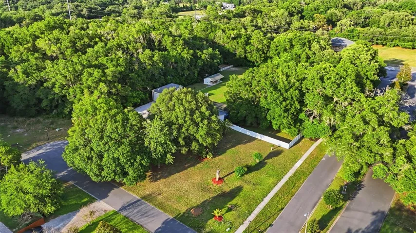 Aerial View of Front Entrance &amp; Fully Fence Grounds
