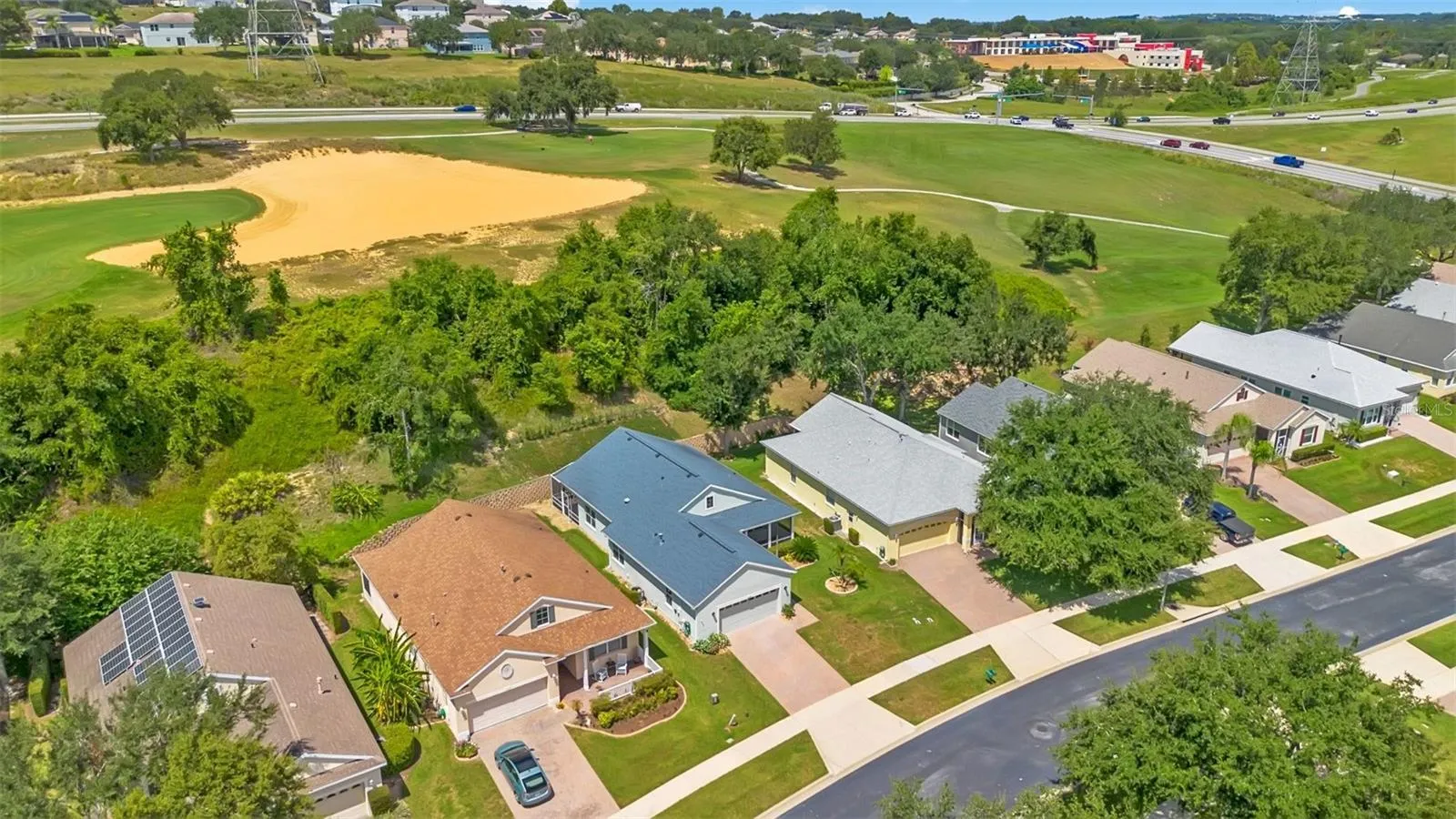 Golf course behind home