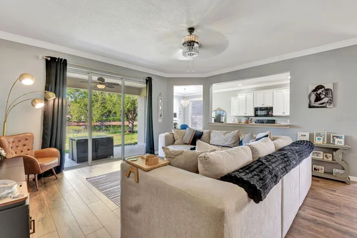 Livin area facing back of home