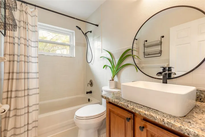 guest bathroom with updated fixtures