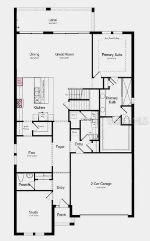 Additional Highlights Include: gourmet kitchen, an outdoor kitchen rough-in, a shower in bathroom 2 upstairs, tray ceiling package, pocket sliding glass door out to the covered lanai, and impact windows throughout the home.