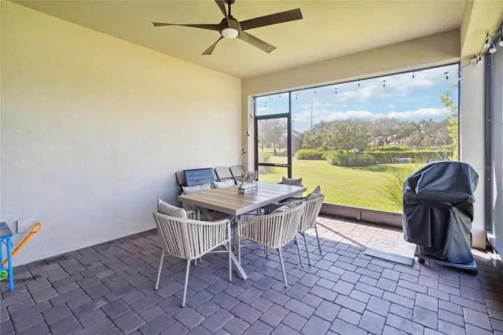 spacious lanai off of the living room