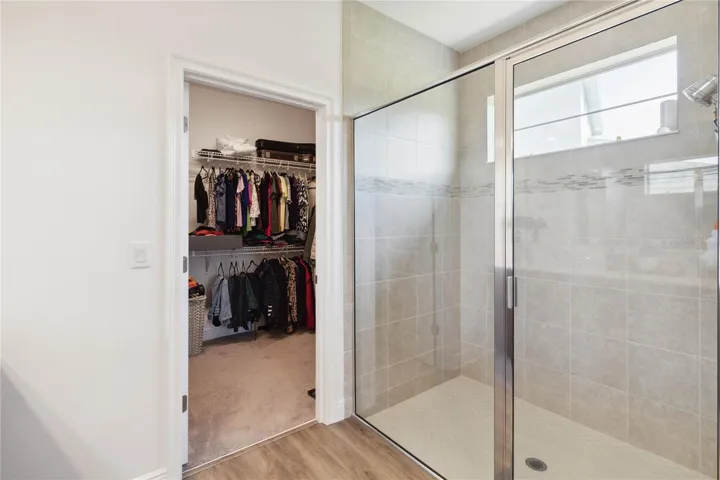 1st floor primary shower and closet