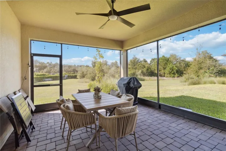 spacious lanai off of the living room