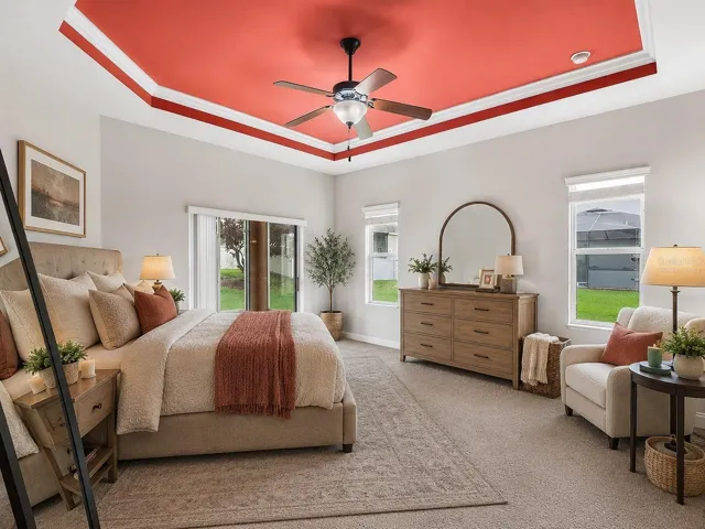 Primary Bedroom virtually staged for inspo