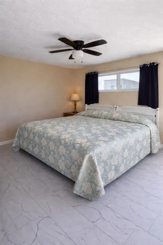 Bedroom area with closet to right of front door