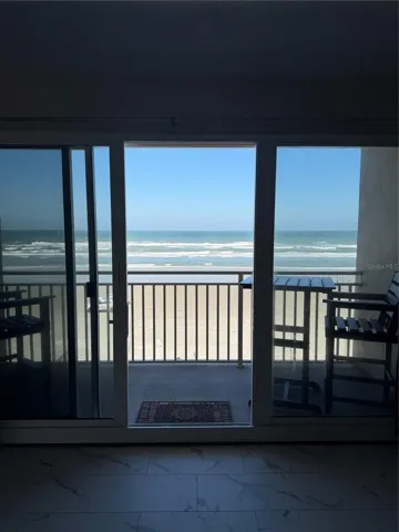 View from living area to deck