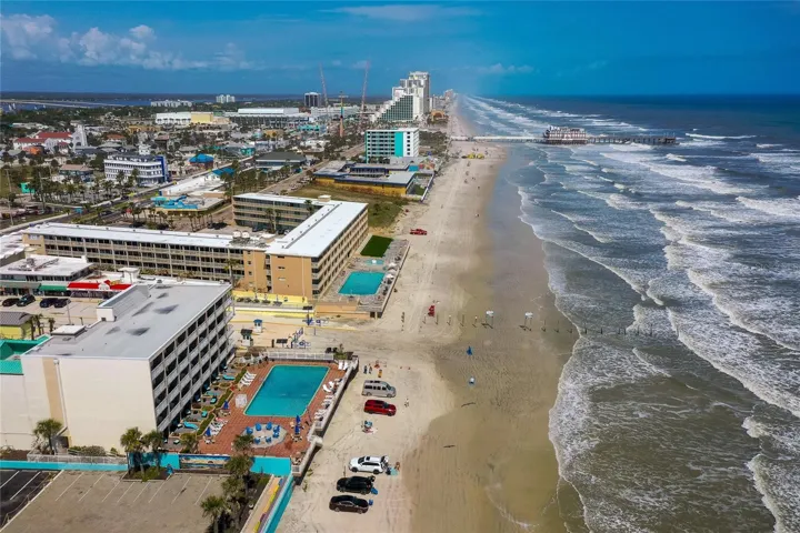 View of expansive beach