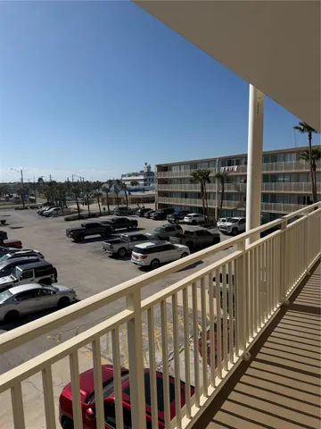 View from front balcony of parking lot
