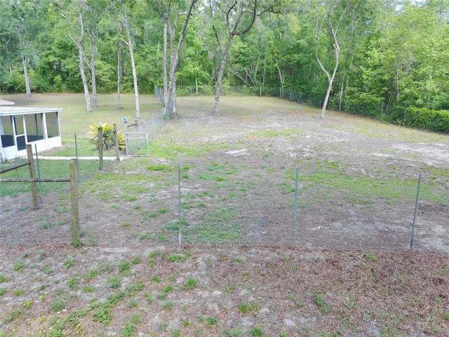 Goat-run/fenced area for dogs or other animals.