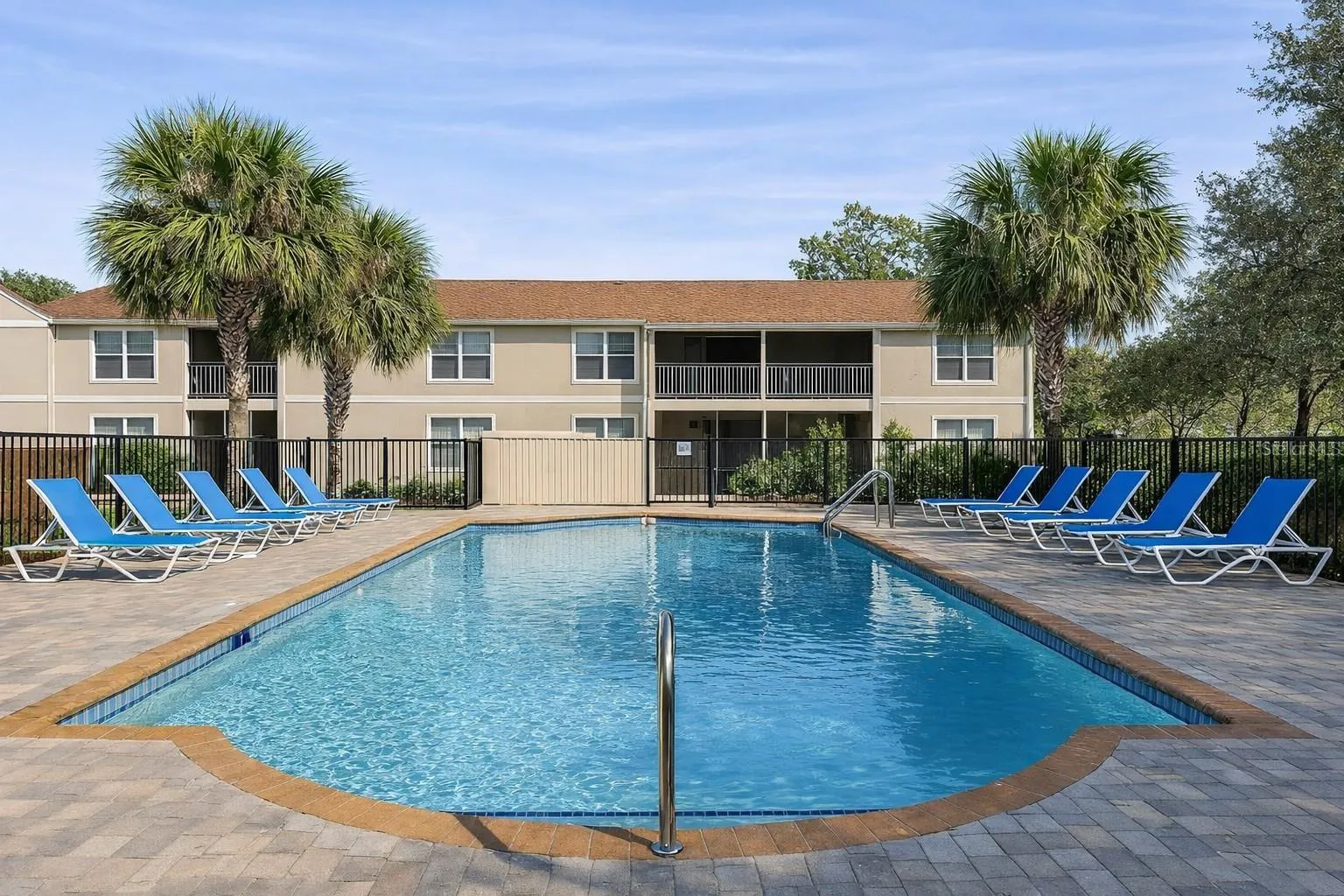 Sparkling community pool