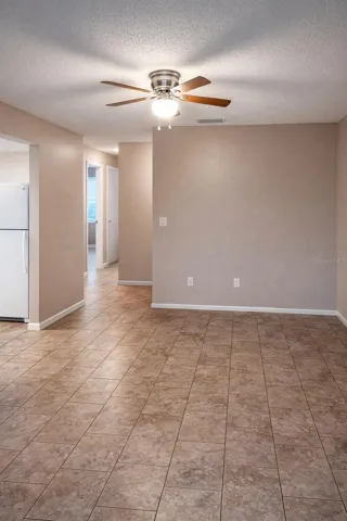 Living room with ceiling fan