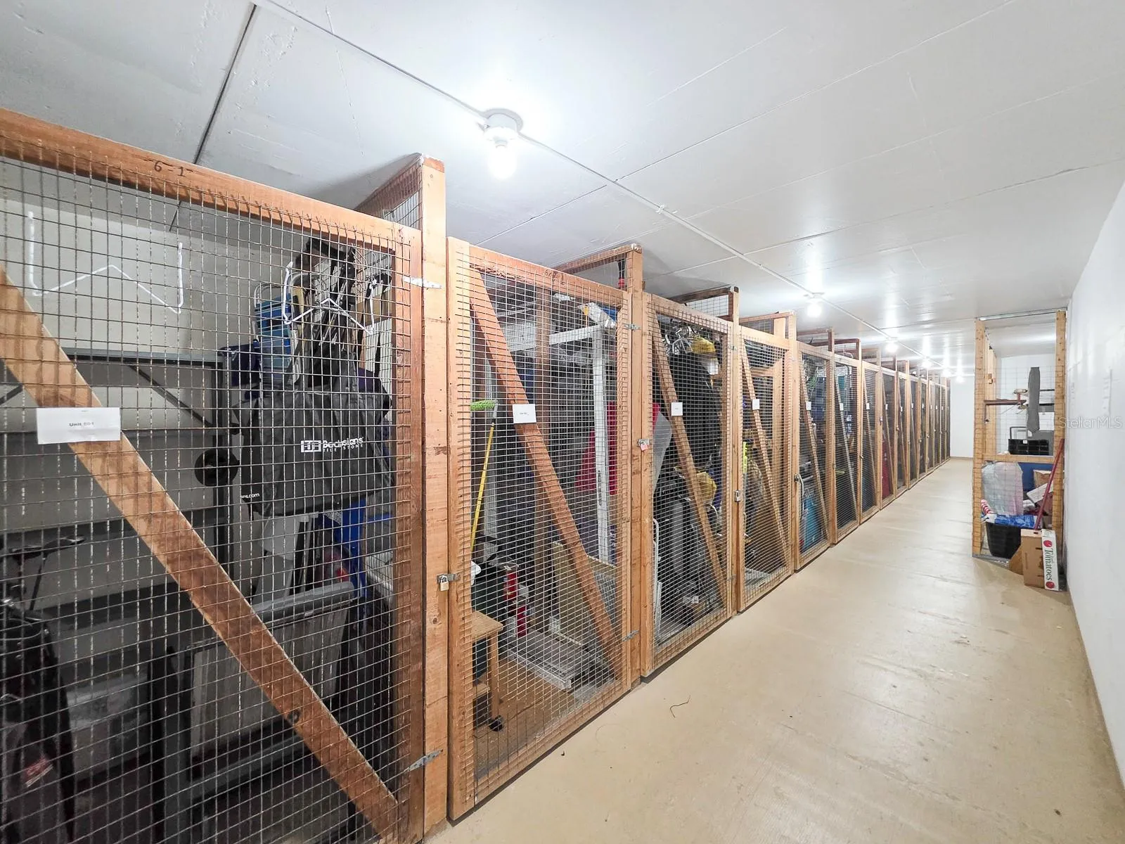 Storage area for bicycles and personal cage .