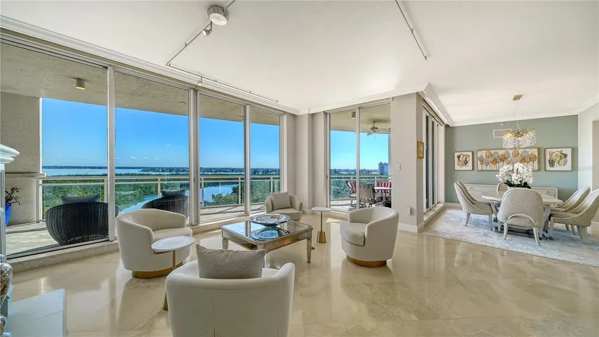 Living room and dinning room