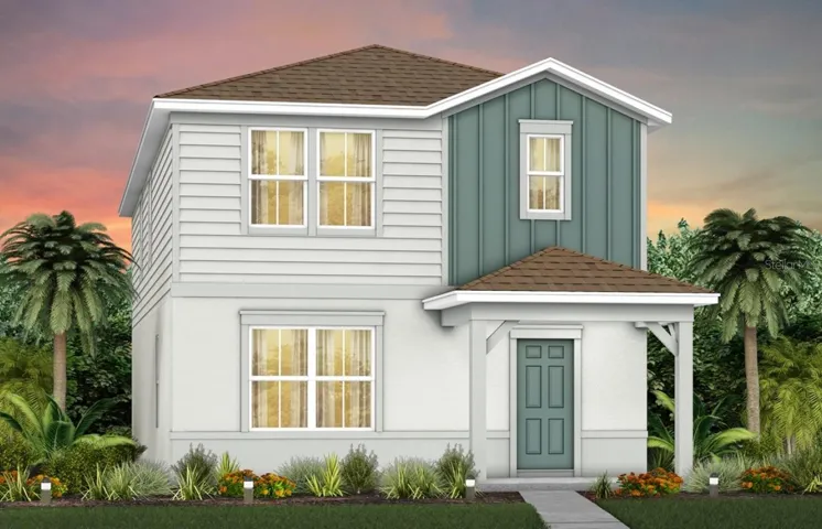 Exterior Design. Artistic rendering for this new construction home. Pictures are for illustrative purposes only. Elevations, colors and options may vary.