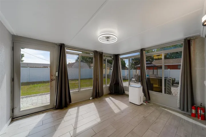Overlooking backyard