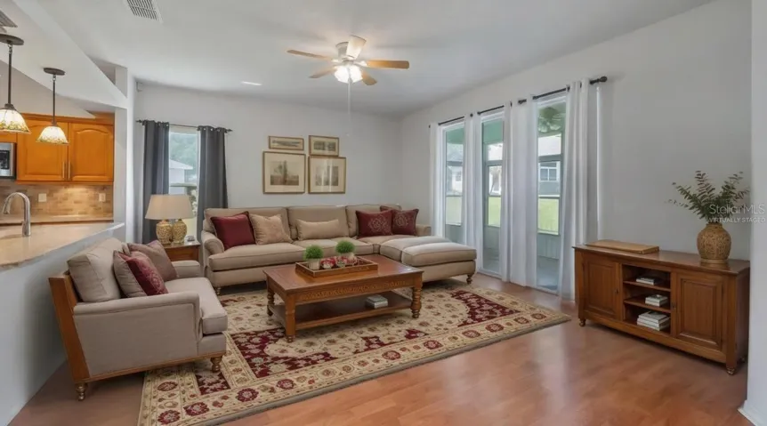 Family Room Virtually Staged
