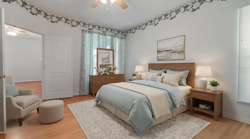 Primary Bedroom Virtually Staged