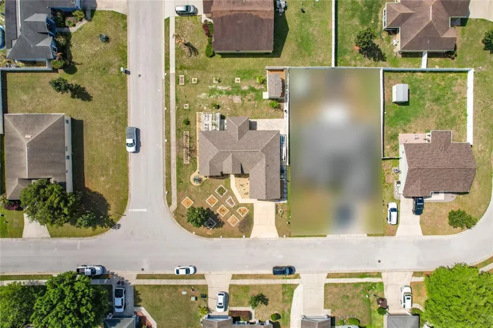 Neighboring house blurred intentionally