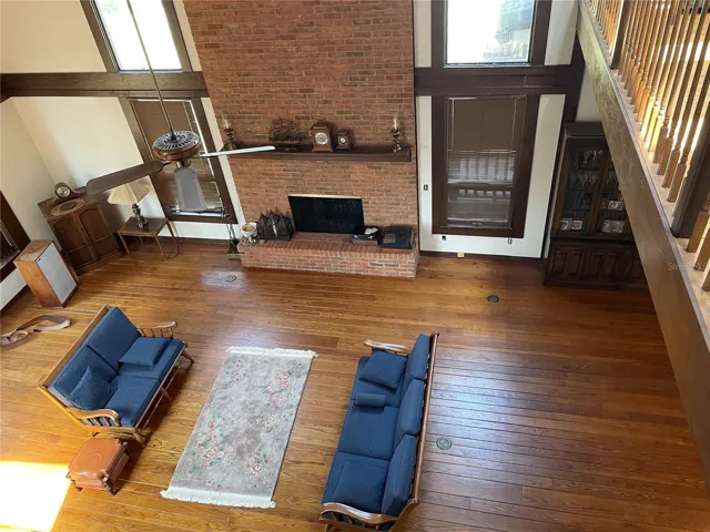 living room from 2nd floor looking down