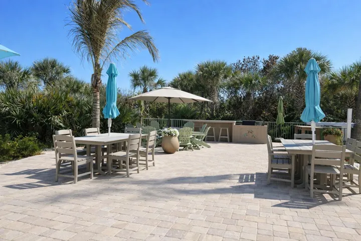 Tables and grill area