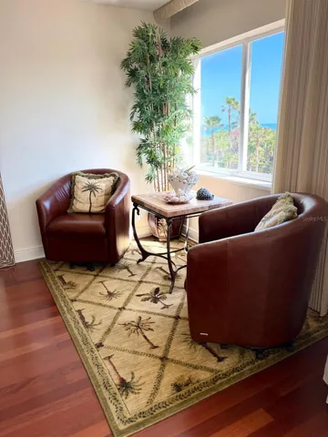 Seating area in the master bedroom