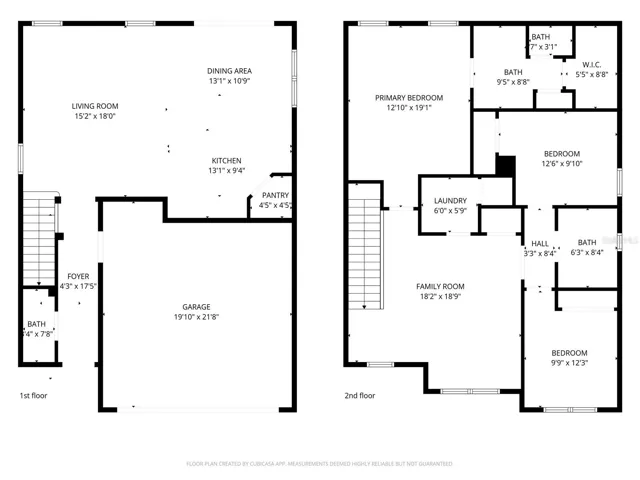 Floor plan 1st & 2nd floors