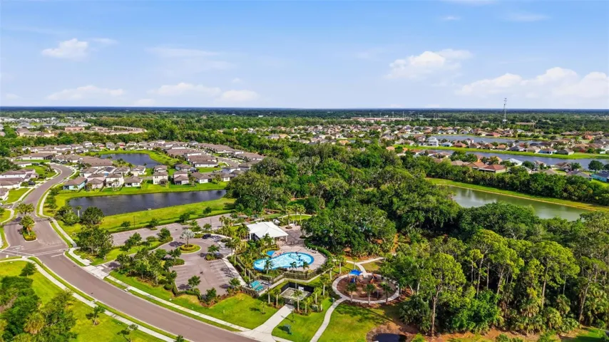 Aerial of community Pool center