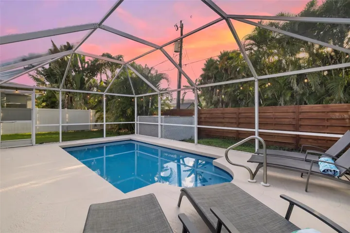 Sunset on the pool deck