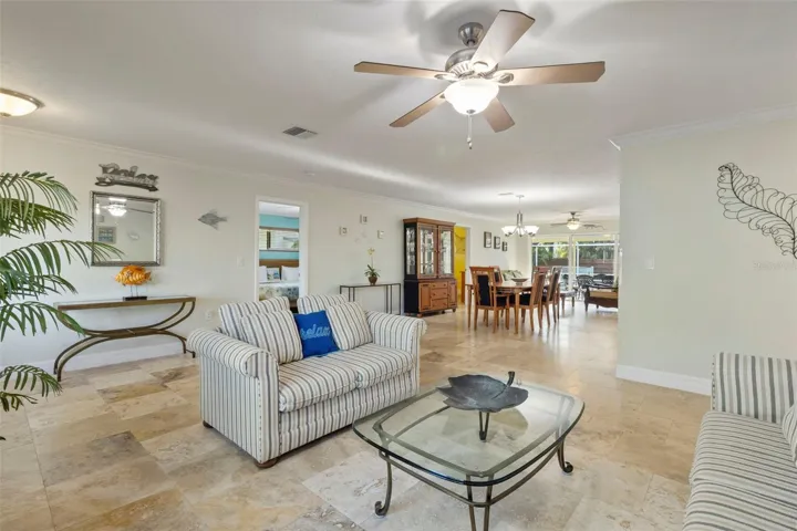 Front Sitting area / Dining and a 2nd sitting area by the sliders