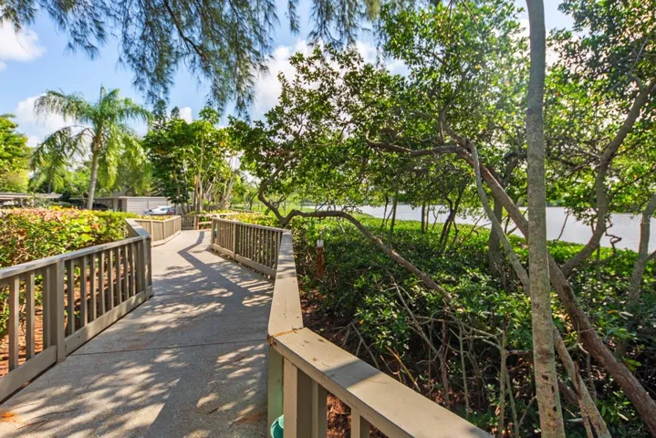 Walking trails along Sarasota bay