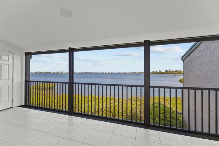 Lanai with expansive bay views