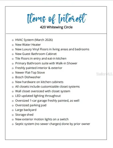 Items of Interest