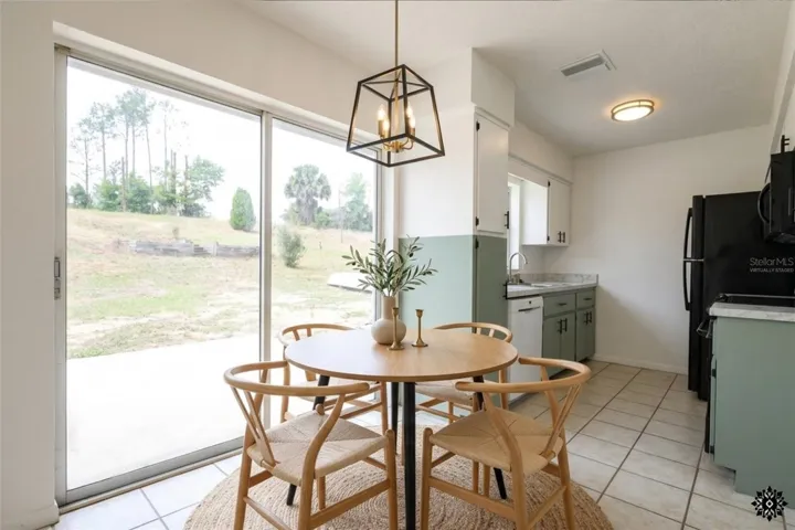 Virtually Staged Dining Room/Kitchen
