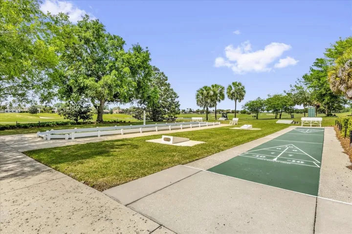 Enjoy outdoor recreation at Liberty Park with well-maintained shuffleboard courts and open green space.
