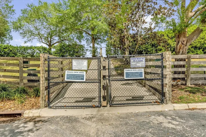 Dedicated dog park with separate areas for small and large pets—perfect for your four-legged family members