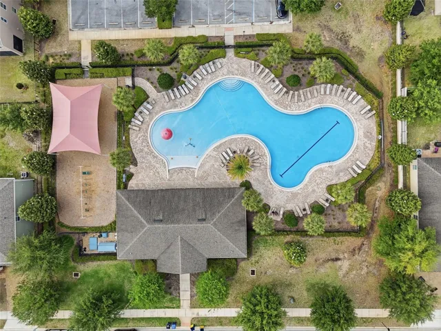 Top View of the Community Pool