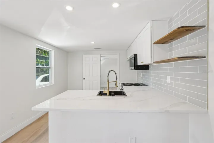 Guest house kitchen - refrigerator will be added.