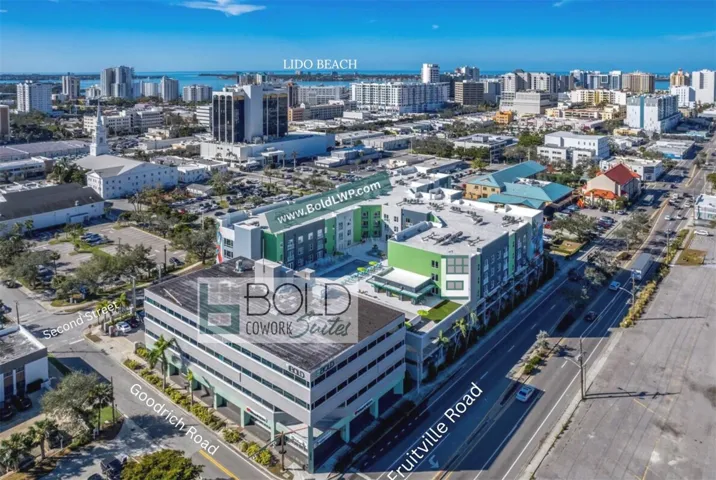 Corner of 2nd Street and Goodrich Ave. Heart of Downtown Sarasota.