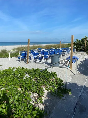 Private beach chairs, loungers and umbrellas