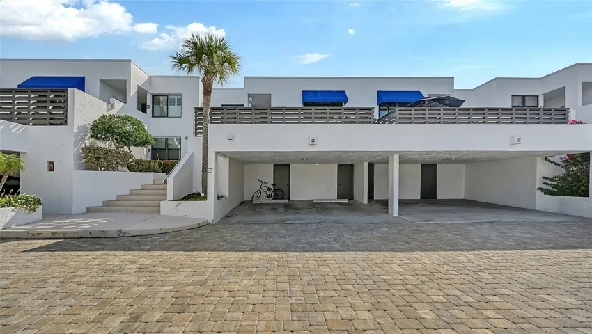 Parking space on right with storage closet