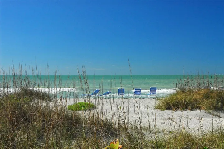 Beach area, Chairs and umbrellas