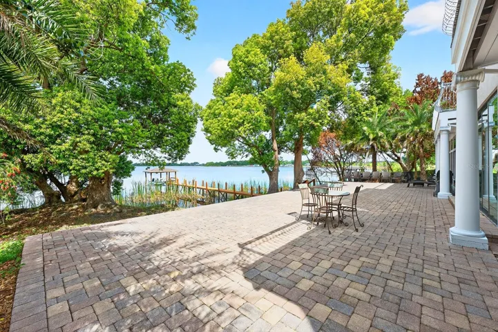 Relax with the lake views on your paver patio.