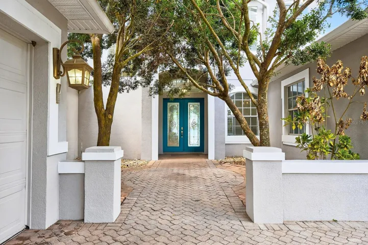 Picturesque courtyard entrance.