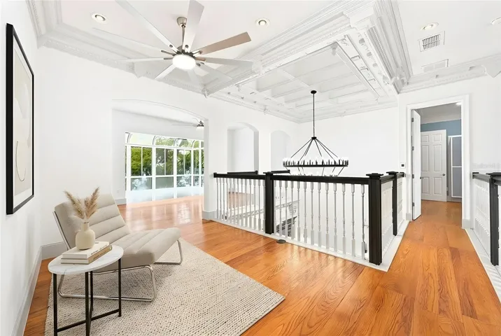Second floor landing. Virtually Staged.