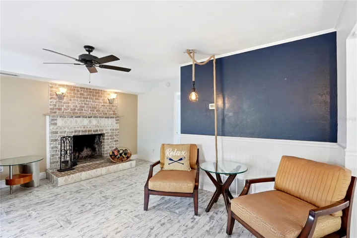 Living Room with Fireplace